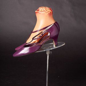 1960s Purple T Strap Heels Shoes